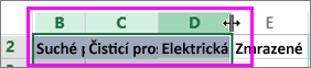 Změna šířky víc sloupců