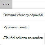 Možnost Další možnosti v Microsoft Forms