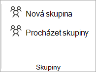 Na pásu karet vyberte Procházet skupiny.