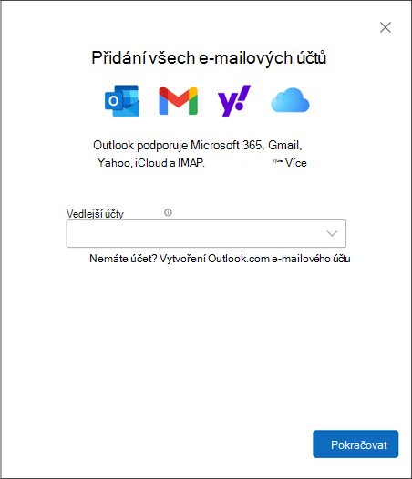 Přidání účtu v novém Outlooku pro Windows
