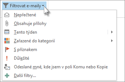 Filtrování e-mailů