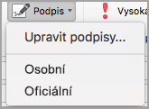 Nabídka Podpis