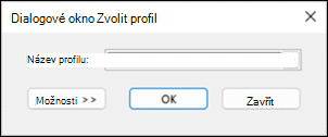 Možnosti Outlooku Zvolte profil