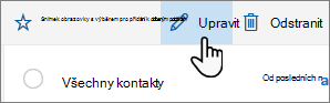 Snímek obrazovky s tlačítkem Upravit kontakt