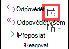 Odpověď pomocí tlačítka schůzky v klasickém Outlooku