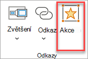 Kam přidat akci, která se spustí při výběru hypertextového odkazu nebo umístění ukazatele myši na něj.