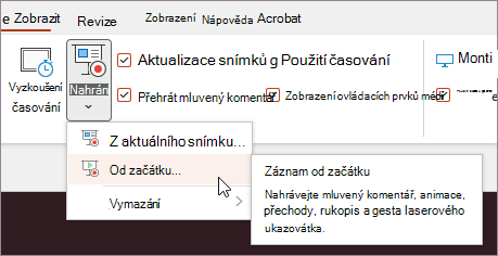 Tlačítko záznamu na pásu karet