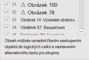 V dolní části podokna Směr psaní se zobrazí tip.