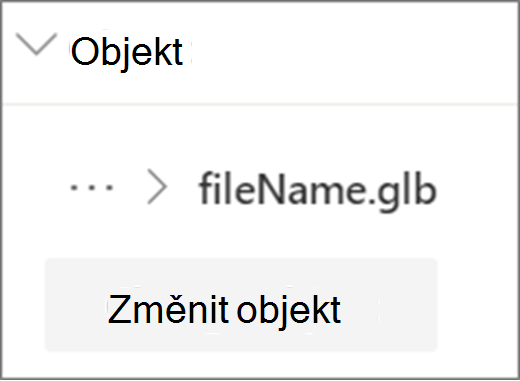 Změna uživatelského rozhraní objektu