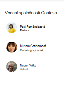 Obrázek webové části People v šabloně webu oddělení