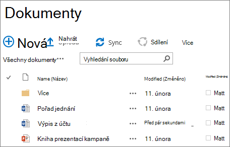 Knihovna sharepointového webu