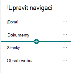 Přidat navigační okno s vybranou možností odkazu.
