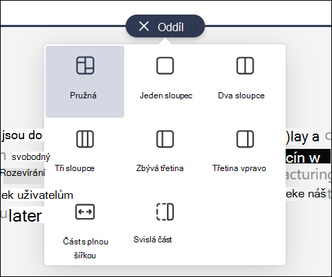 Nový oddíl s nářadím s flexibilním oddílem
