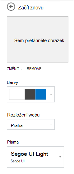 Přizpůsobení vybraného motivu
