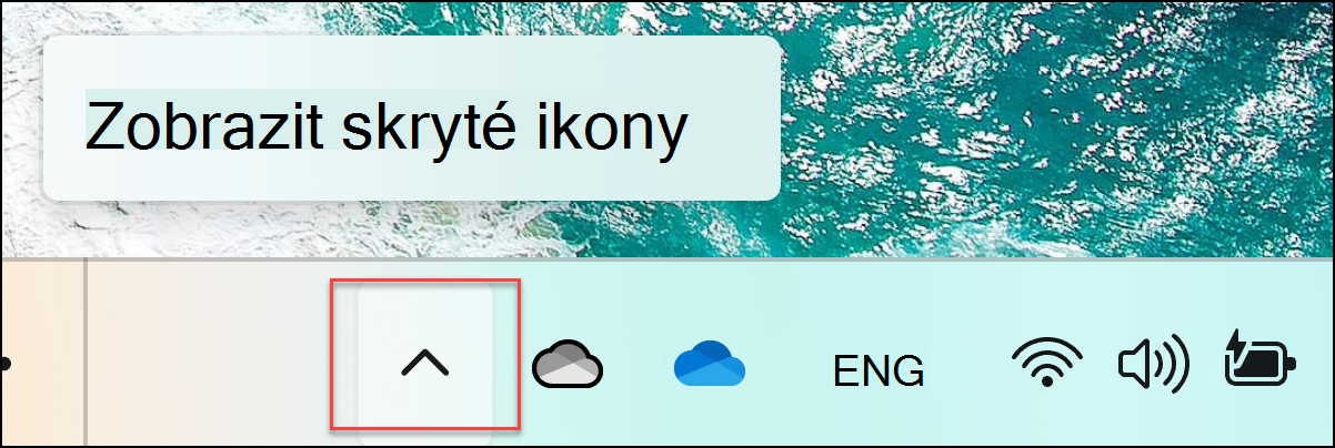 Zobrazit skryté ikony
