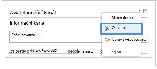 Odstranění webové části