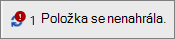 Pole stavu zobrazuje nahrávání, které selhalo