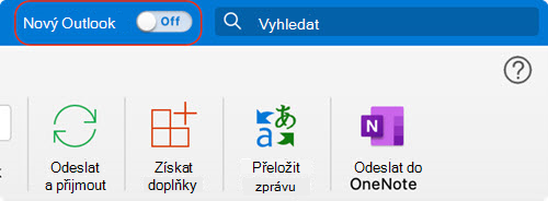 Nový přepínač aplikace Outlook pro Mac