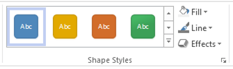 Možnosti stylu obrazce ve Visiu pro web