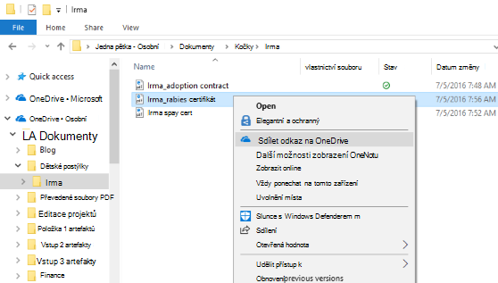 Jak sdílet soubor přes Microsoft OneDrive na Windows 10