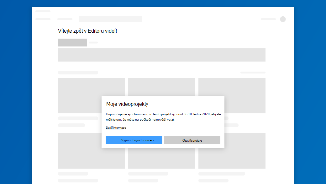 vyberte Vypnout synchronizaci teď a nejnovější verze tohoto projektu se uloží do vašeho zařízení.