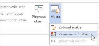 Příkaz Zaznamenat makro