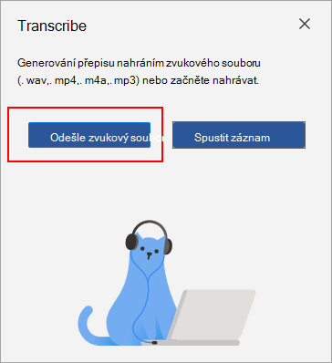 Vyberte Nahrát zvuk