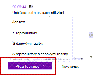 Přidat na stránku