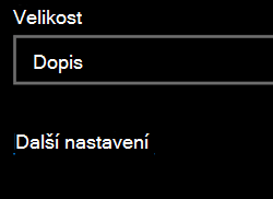 Další nastavení