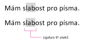 Ligature example.