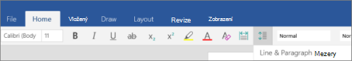 Ikona řádkování & odstavce