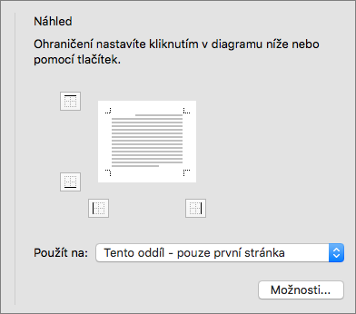 V dialogovém okně Ohraničení a stínování se objeví okno náhledu