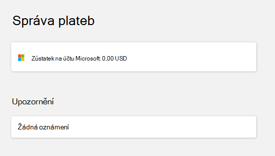 Po přihlášení zkontrolujte zůstatek na účtu.