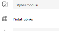 Přidat sadu hodnoticích kritérií