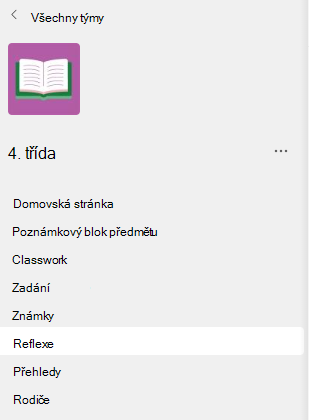 Snímek obrazovky s nabídkou Přečíst.