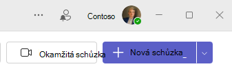 Snímek obrazovky nové schůzky