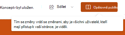 Snímek obrazovky s opětovným publikováním.