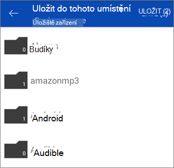 Uložit soubory z OneDrivu