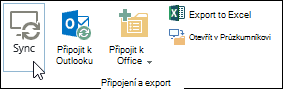 Sync option on the Library tab in the ribbon