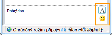 Tlačítka pro formátování rychlých zpráv