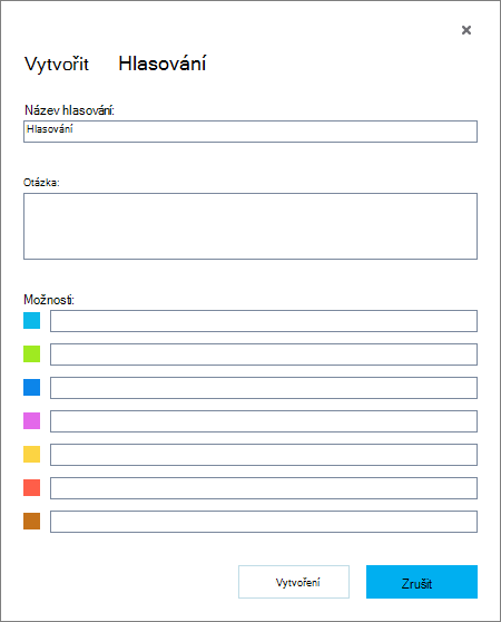 Vytvoření stránky hlasování