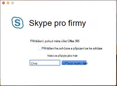 Připojení ke schůzce jako host