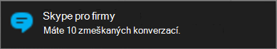 Nastavení upozorňování na zmeškané zprávy prostřednictvím služby Windows Alerts