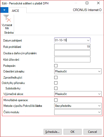 Výkaz komunikace o periodické platbě DPH