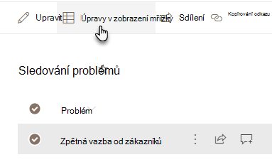 Úpravy v zobrazení mřížky