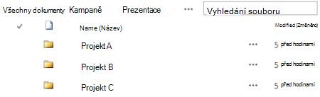Složky v knihovně