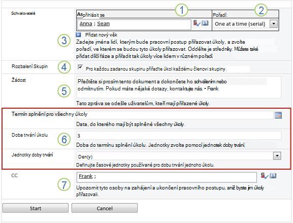 Inicializační formulář