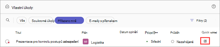 Example of an app-powered task in My Tasks in the Planner app in Teams