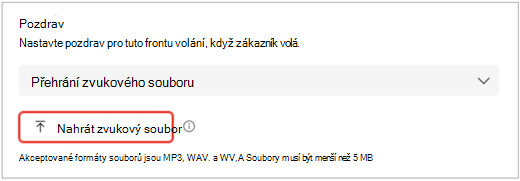 Obrazovka uživatelského rozhraní Teams zobrazující nastavení