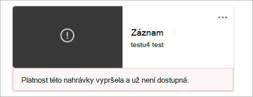 Snímek obrazovky zobrazující záznam chiclet, který označoval, že záznam byl trvale odstraněn.
